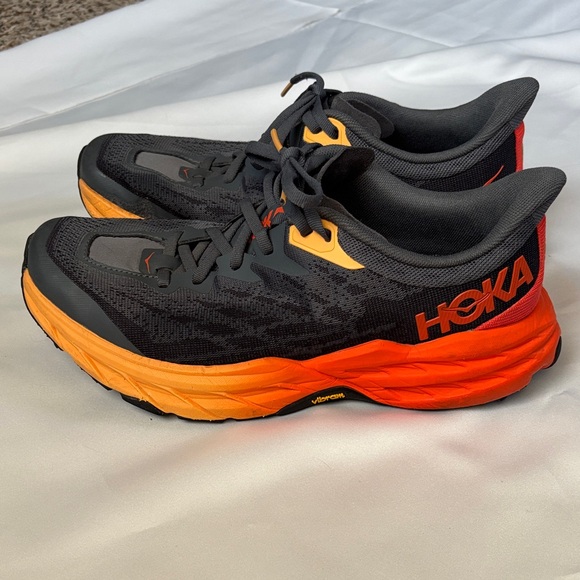 Hoka Other - Hoka One One Speedgoat 5 Running Shoes 1123157 Men’s Size 7.5 Flame Gray Orange